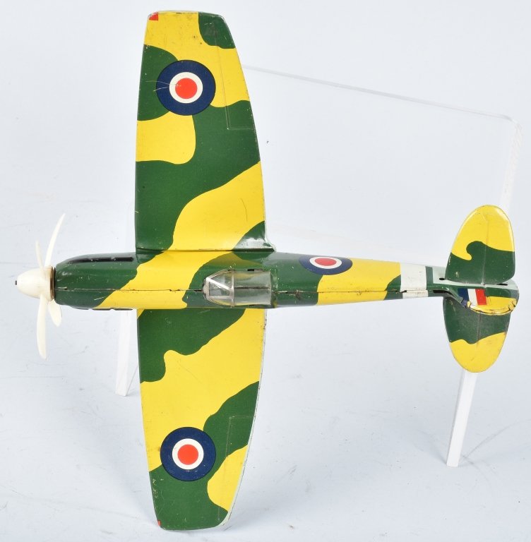 JAPAN Tin Friction FIGHTER AIRPLANE (1 of 5)