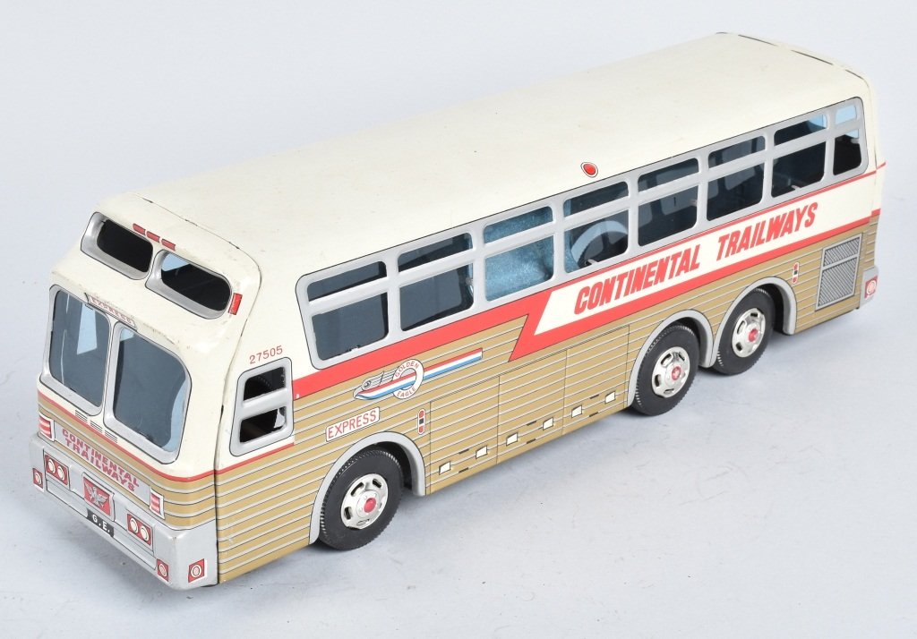 JAPAN Tin Friction CONTINENTAL TRAILWAYS BUS (1 of 6)