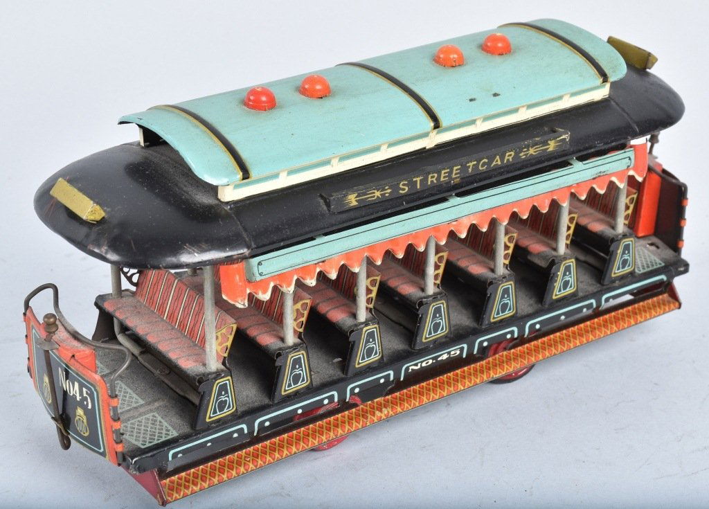JAPAN Tin Friction STREET CAR TROLLEY (1 of 6)