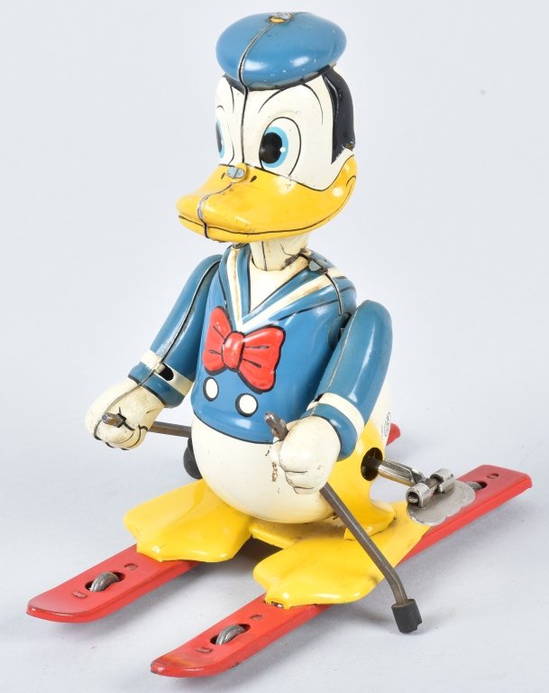 LINEMAR Tin Windup DONALD DUCK SKIER (1 of 5)