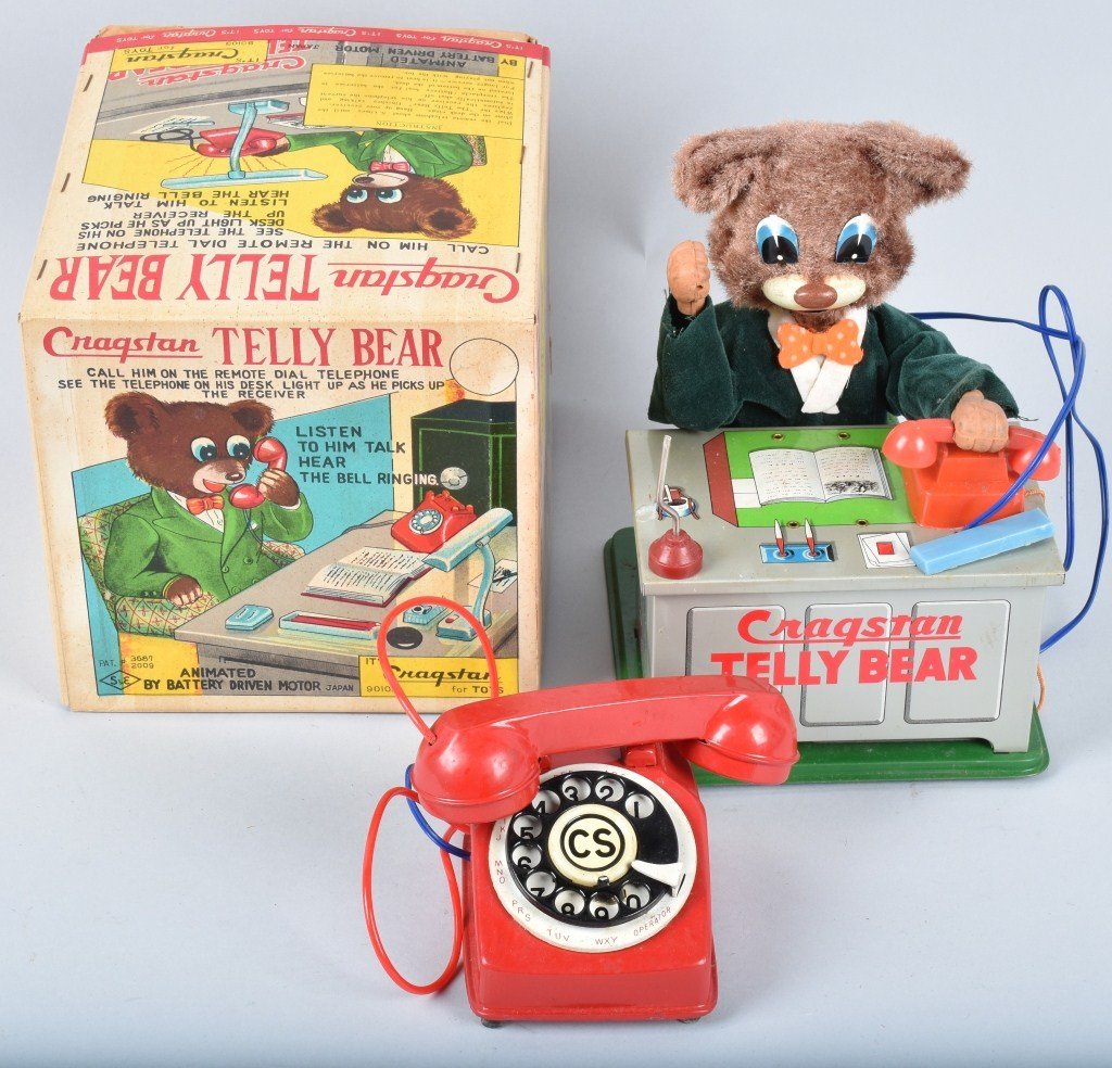 CRAGSTAN Battery Op TELLY BEAR w/ BOX (1 of 8)