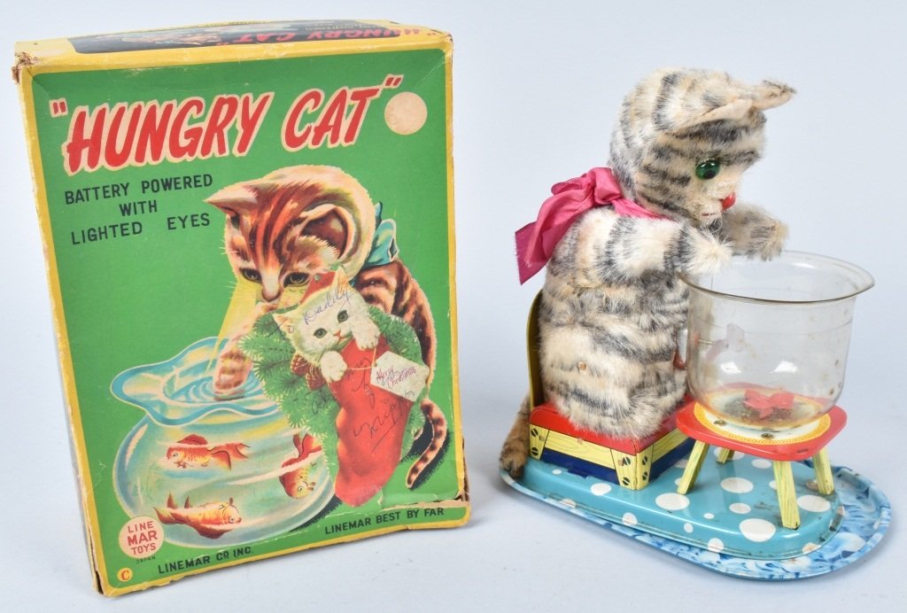 LINEMAR Battery Op HUNGRY CAT w/ BOX (1 of 7)