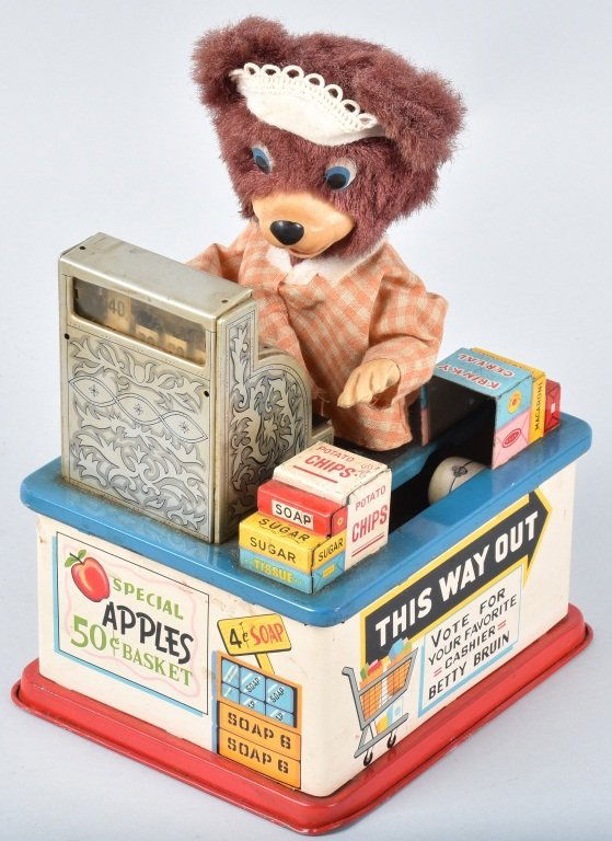 3 JAPAN Battery Op Toys BEAR CASH REGISTER & MORE (1 of 5)