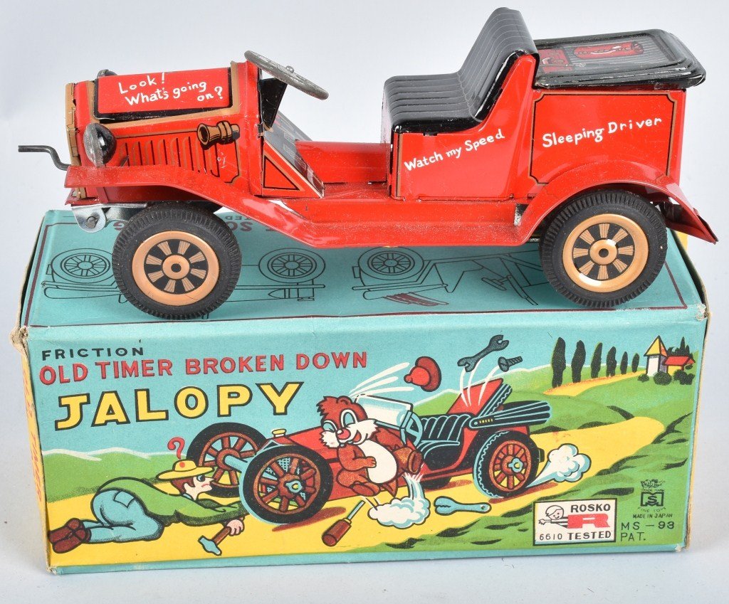 ROSKO Tin Friction BROKE DOWN JALOPY w/ BOX (1 of 7)