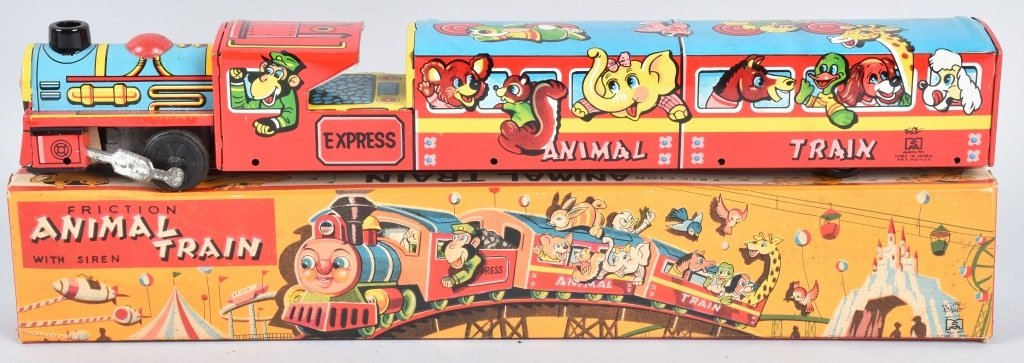 JAPAN Tin Friction CIRCUS ANIMAL TRAIN w/ BOX (1 of 7)