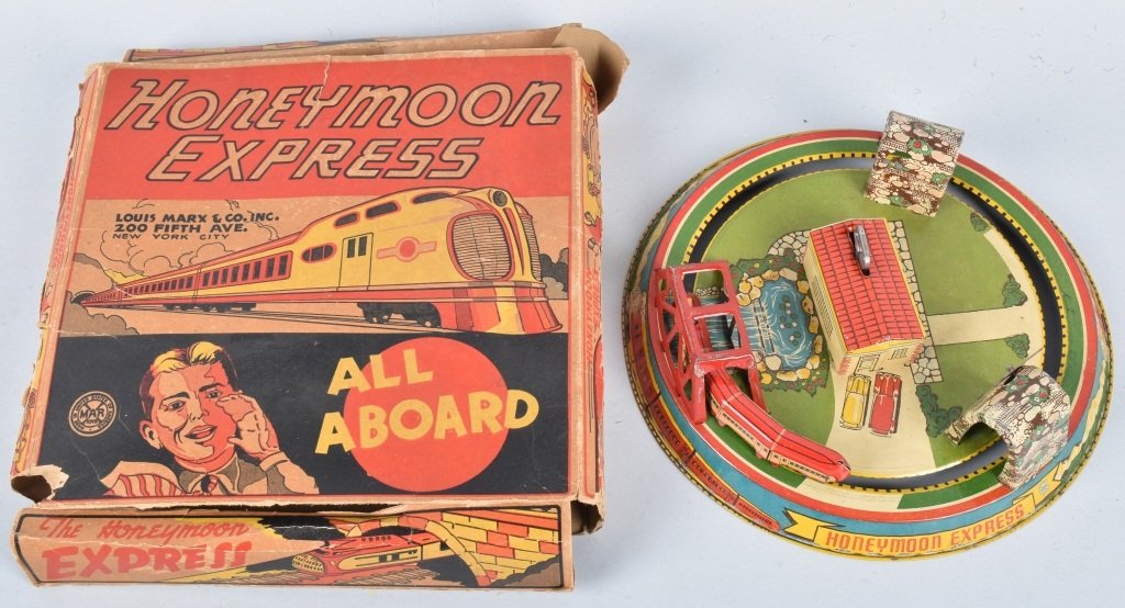 MARX Tin Windup HONEYMOON EXPRESS w/BOX (1 of 5)