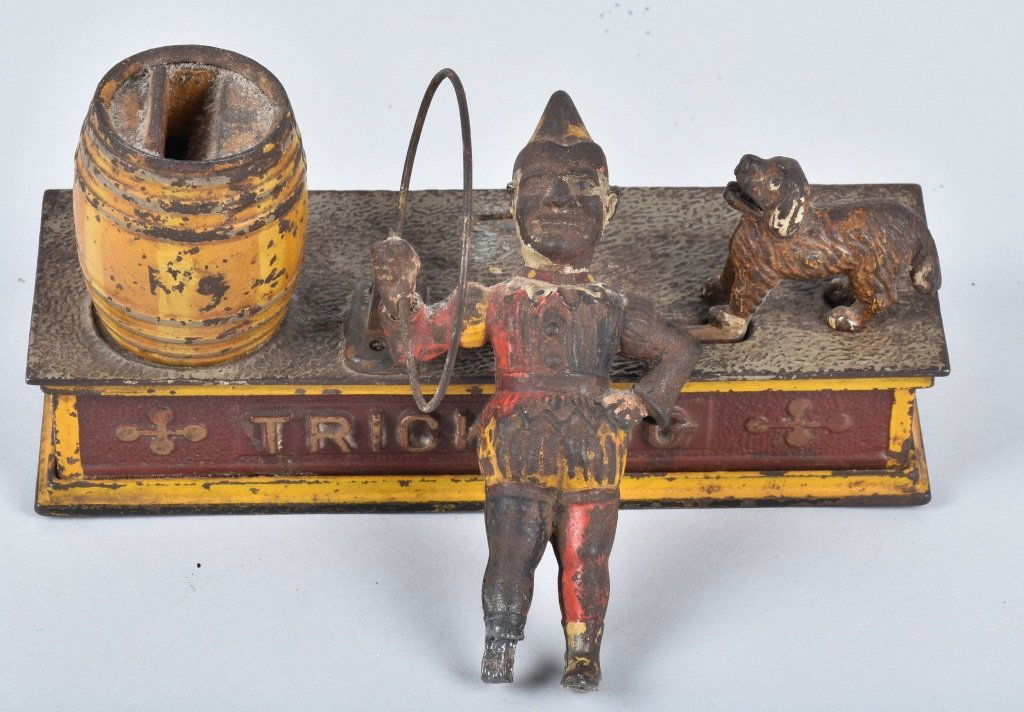 SHEPARD TRICK DOG MECHANICAL BANK 6-Part Base (1 of 6)