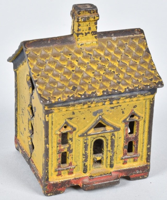 J&E STEVENS ONE STORY HOUSE STILL BANK "PAINTED" (1 of 4)