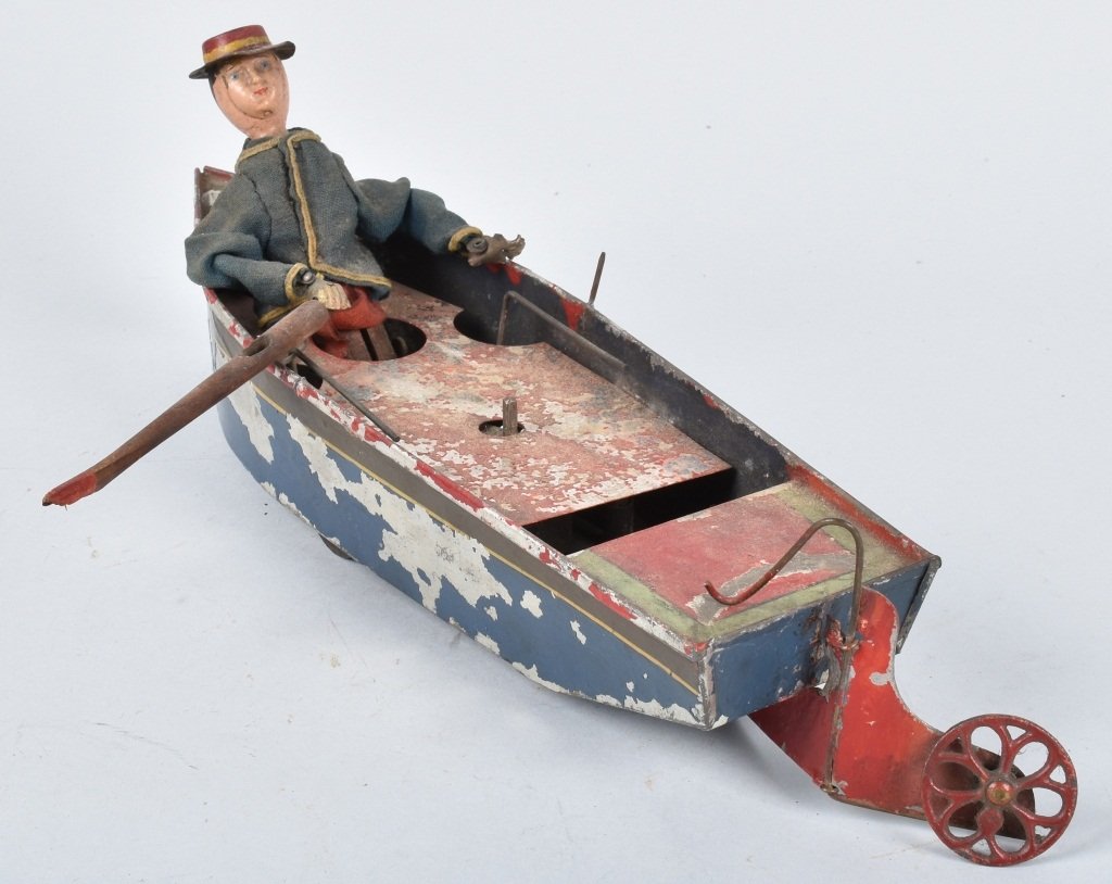 IVES 1885 MECHANICAL ROWER IN BOAT (1 of 4)