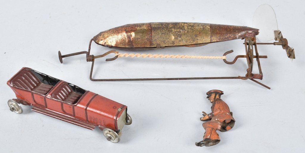 GERMAN PENNY TOY CAR & ZEPPLIN (1 of 3)