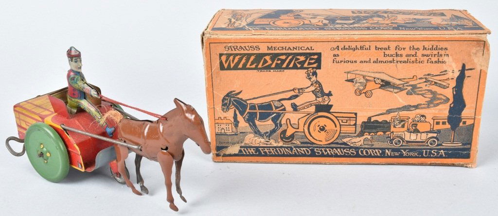 STRAUSS Tin Windup WILDFIRE w/ BOX (1 of 8)