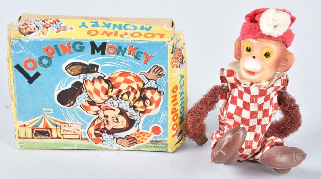 JAPAN Windup LOOPING MONKEY w/BOX (1 of 4)