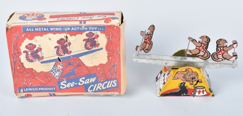 LEWCO Windup SEE-SAW TOY w/ BOX (1 of 7)