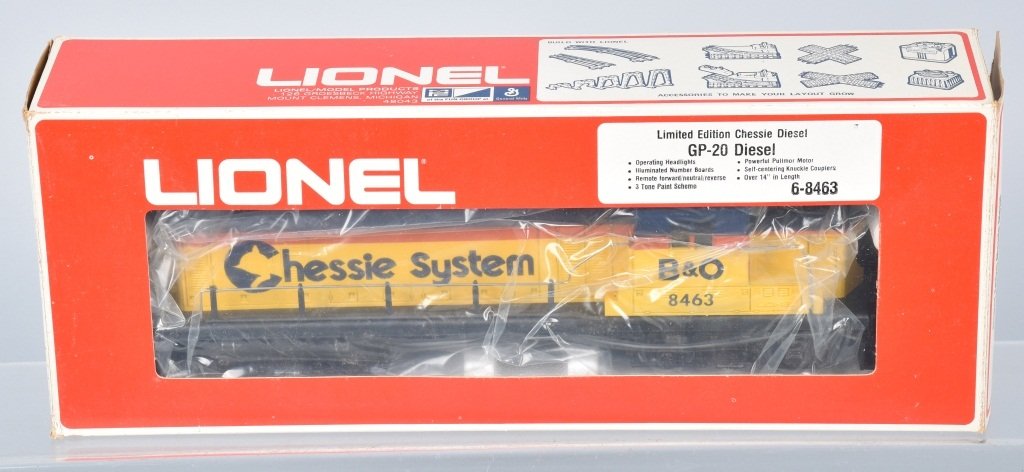 LIONEL B&O GP-20 DIESEL 6-8463: Lionel B&O GP-20 Diesel Near Mint in Box New Old stock condition End flap on box is ripped