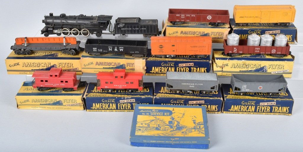 AMERICAN FLYER NO. 283 LOCOMOTIVE, TENDER & CARS (1 of 5)