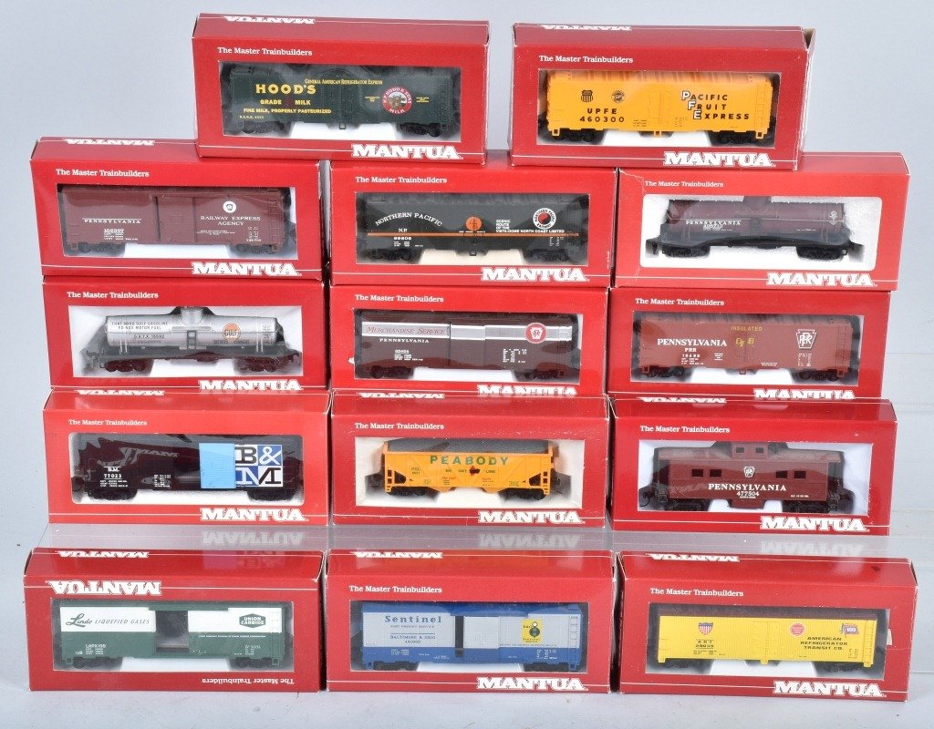 MANTUA HO LOT OF 15 ROLLING STOCK, BOXED (1 of 3)