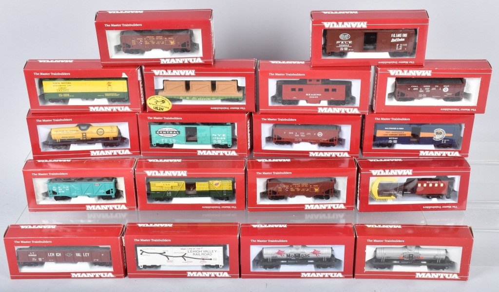 MANTUA HO LOT OF 18 ROLLING STOCK, BOXED (1 of 3)