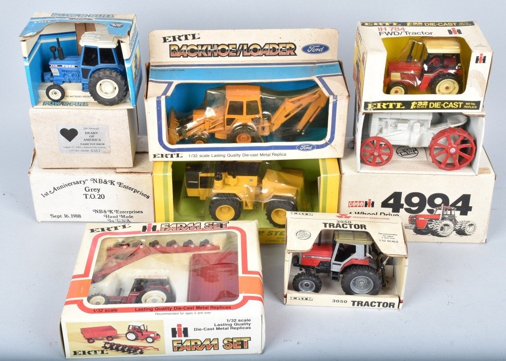 LOT OF 10 MISC. SCALES/MAKES TRACTORS AND IMPLEMEN (1 of 4)