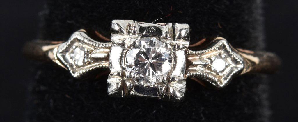 1940s 14KT DIAMOND RING (1 of 5)