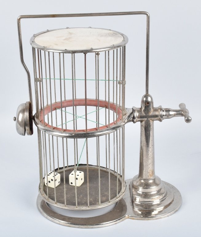 VINTAGE CHUCK-A-LUCK CASINO DICE GAME: Nice vintage Chuck-A-Luck Casino Dice Game. All original and works. 21"x16" Excellent