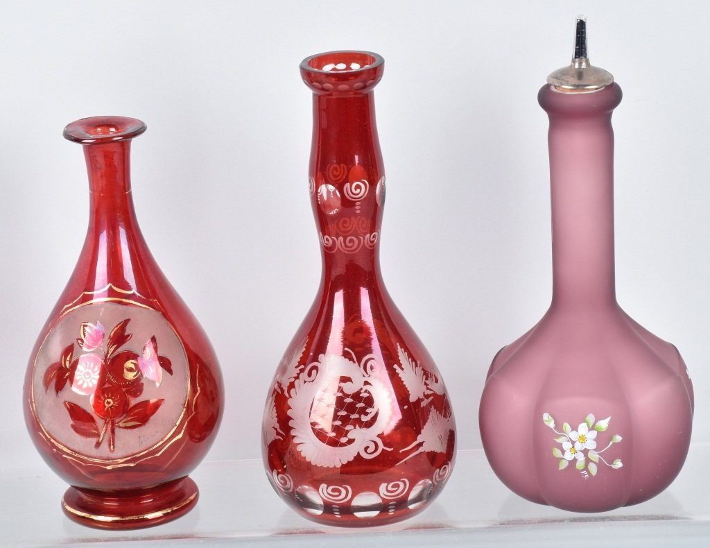 LOT OF 3 BARBER BOTTLES, VINTAGE (1 of 5)