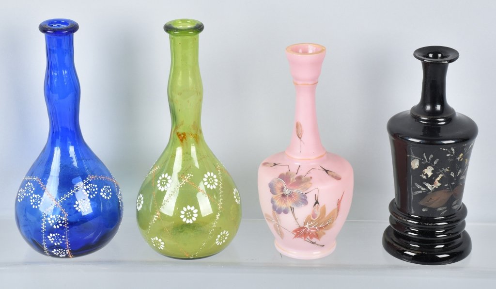 LOT OF 4 BARBER BOTTLES, VINTAGE (1 of 9)