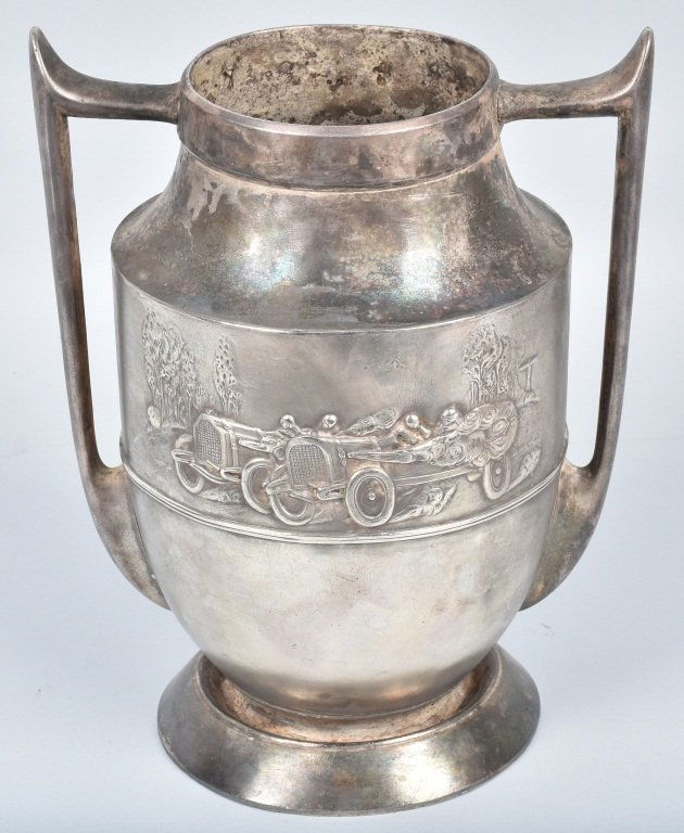 ANTIQUE Vanderbilt Cup Style RACE CAR TROPHY (1 of 3)
