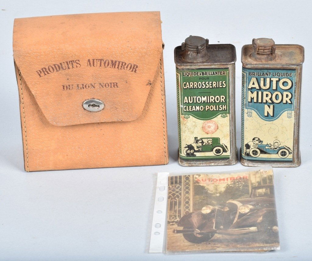 Antique AUTOMIROR POLISH SET w/ CASE (1 of 5)
