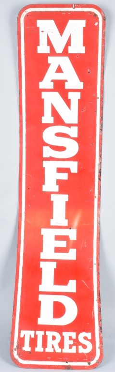 Vintage MANSFIELD TIRE TIN SIGN (1 of 4)