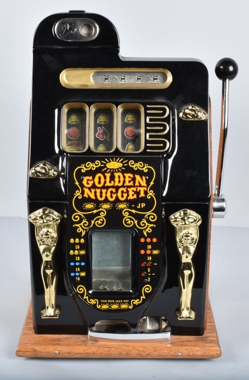 MILLS GOLDEN NUGGET 25c SLOT MACHINE (1 of 6)