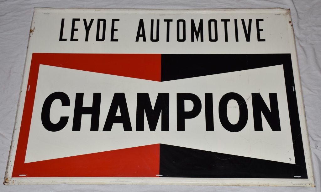 CHAMPION SPARK PLUS TIN SIGN (1 of 2)