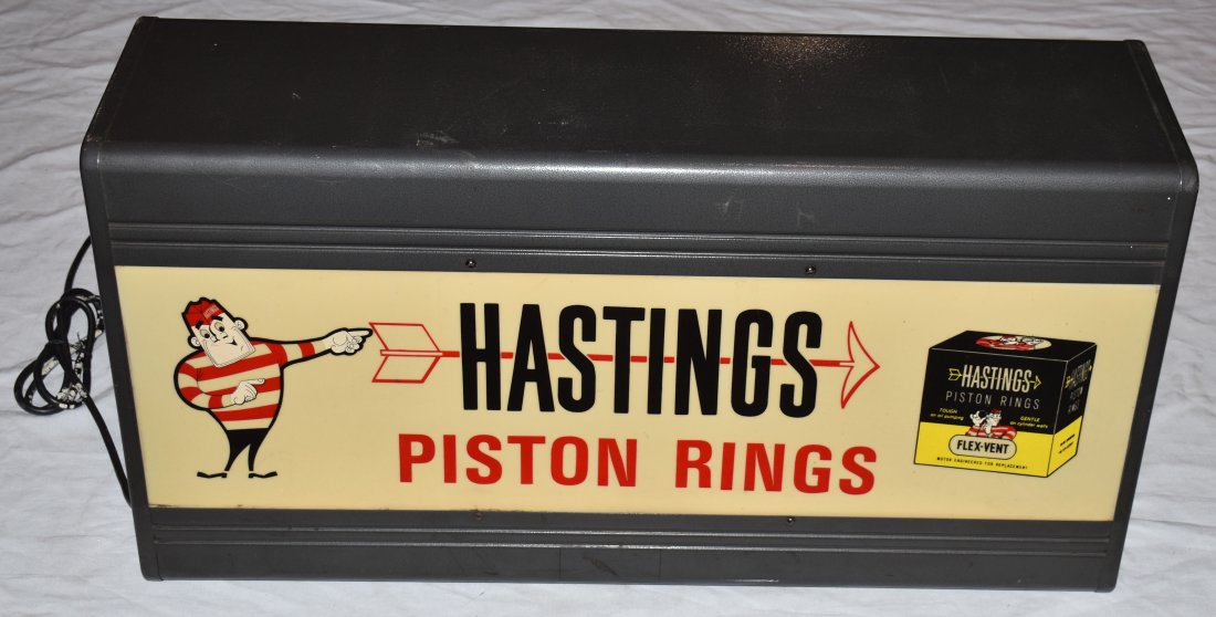 HASTINGS PISTON RINGS LIGHTED DISPLAY SIGN Aug 27, 2016 Milestone