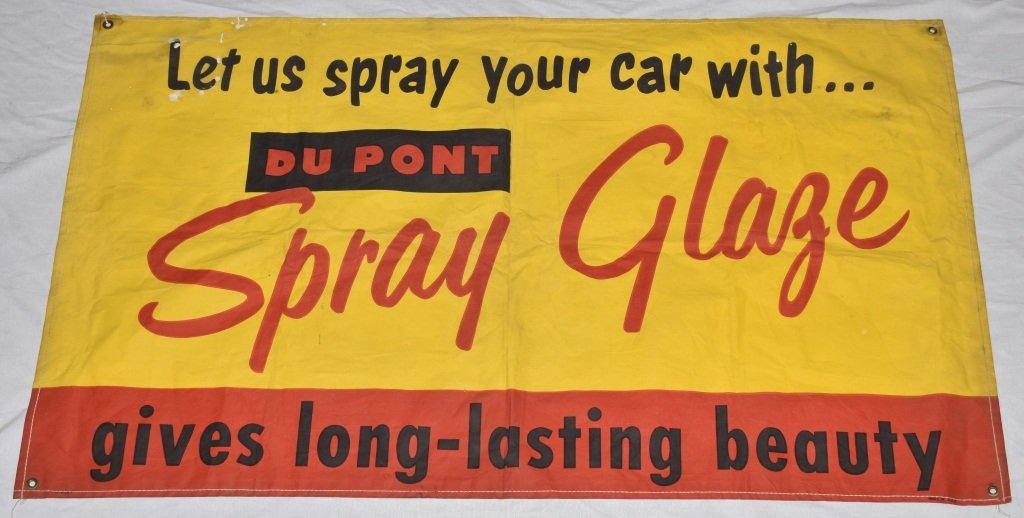 54"x32" DUPONT SPRAY GLAZE CANVAS BANER (1 of 2)