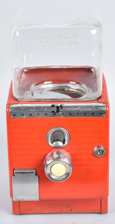 NORTHWESTERN 5 CENT GUMBALL MACHINE, VINTAGE (1 of 4)