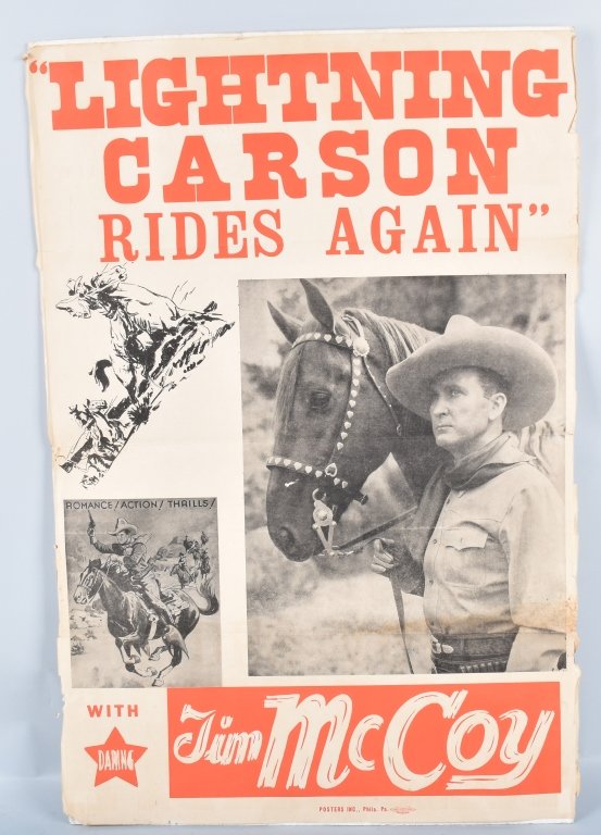 LIGHTING CARSON, TIM MCCOY WILD WEST POSTER (1 of 5)