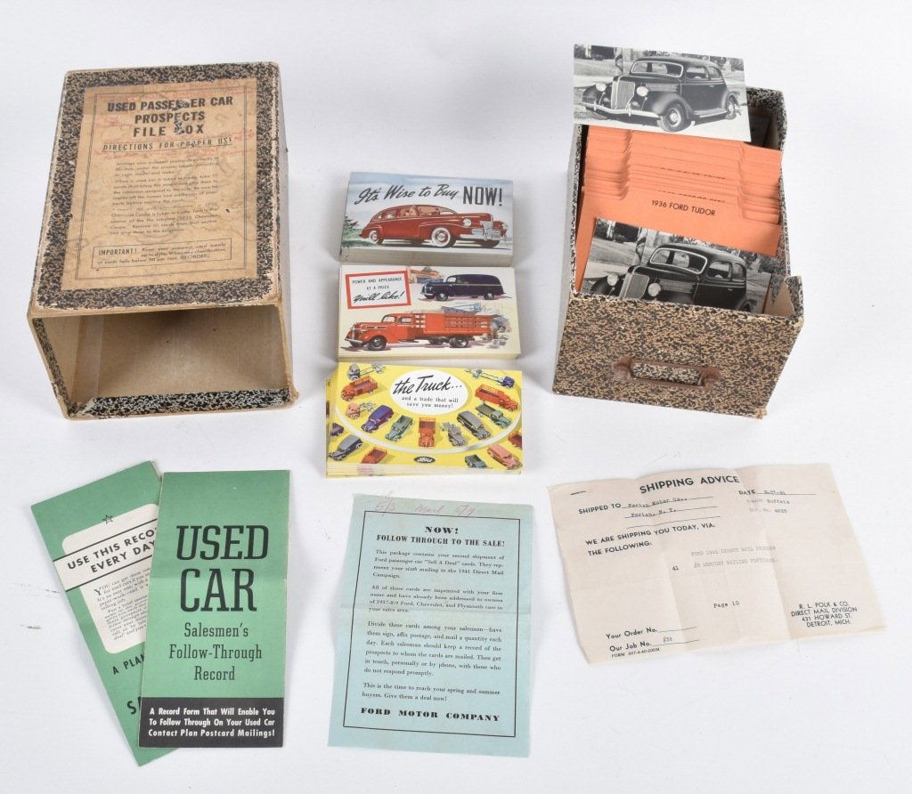 1941 FORD Used Car Promotional File & Postcards (1 of 3)