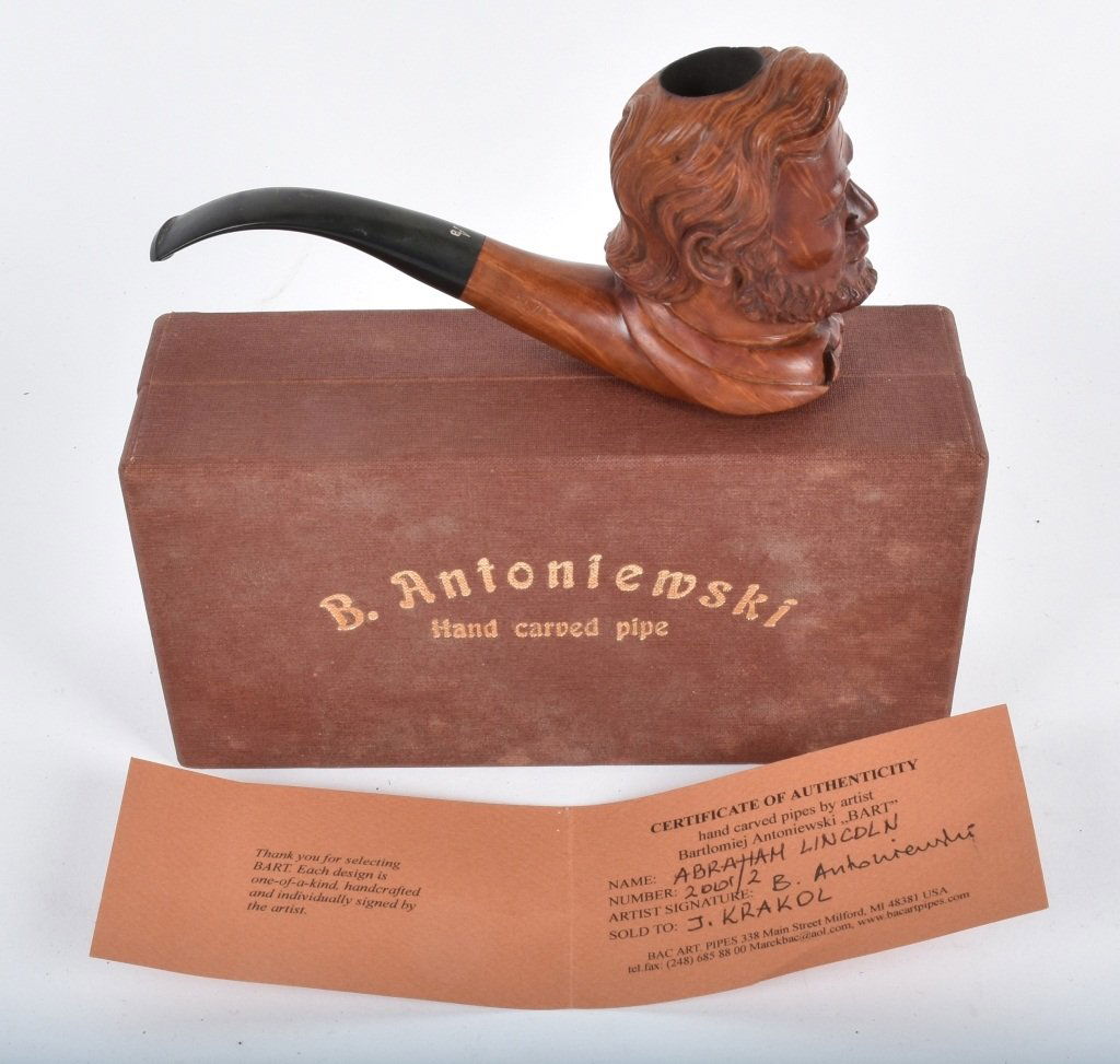 B. ANTONIEWSKI "ABRAHAM LINCOLN" HAND CARVED PIPE (1 of 3)