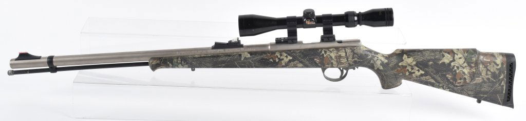 CVA HUNTERBOLT .50 MAGNUM BOLT ACTION RIFLE: SN 61-13-155747-0, 24" barrel with good bore, nice finish and stock, includes Golden Antler scope. Excellent*