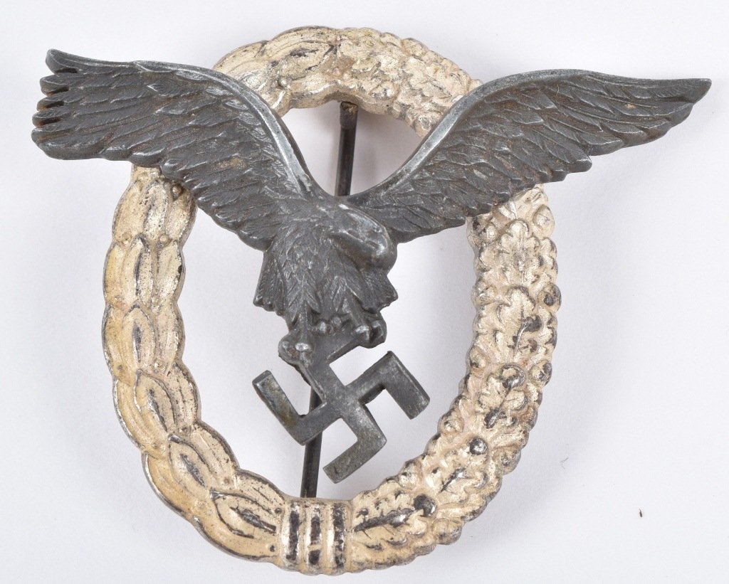 WW2 GERMAN LUFTWAFFE PILOTS BADGE: Very nice original badge, Very Good-Excellent