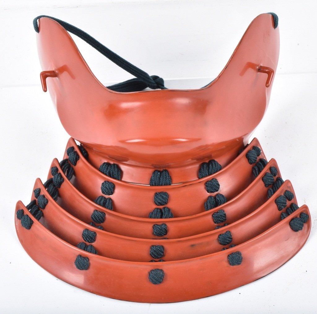 JAPANESE ARMOR MENPO FACE GUARD: Very well made, excellent enamel finish and construction. Excellent