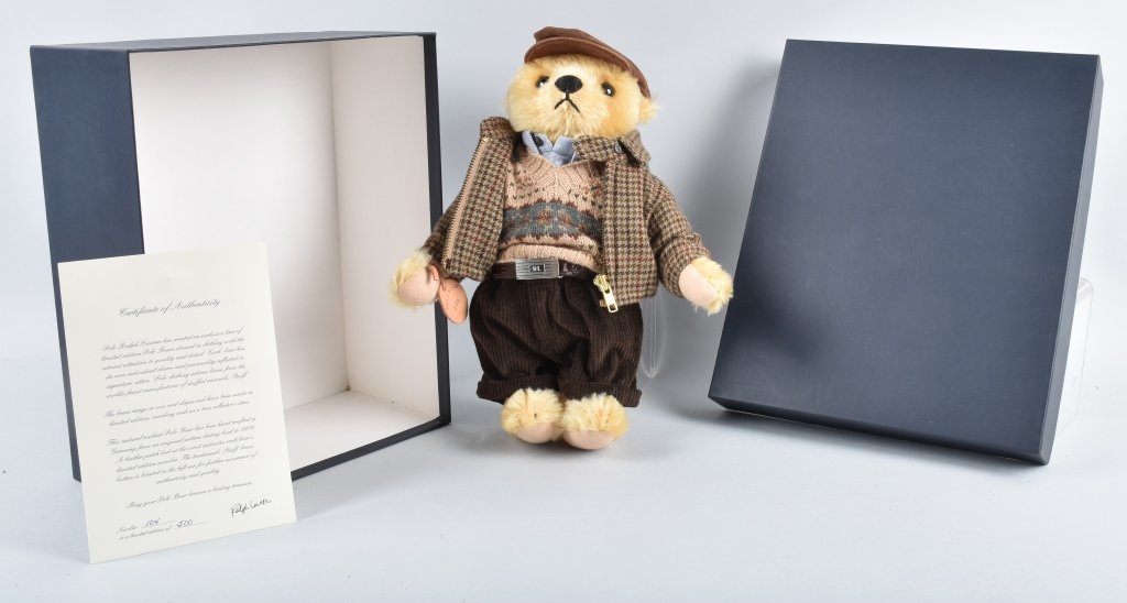 STEIFF POLO RALPH LAUREN HIGHLAND GOLF BEAR NMIB (1 of 7)