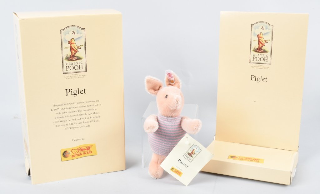 STEIFF PIGLET, WINNIE THE POOH SERIES NMIB (1 of 6)
