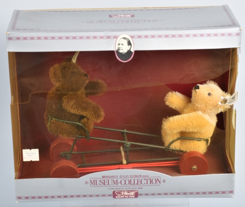 STEIFF WIWAG SEESAW P-TOY WITH TWO BEARS NMIB (1 of 3)