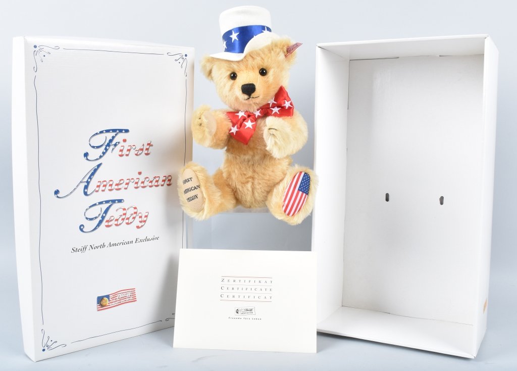 STEIFF 1ST AMERICAN TEDDY LTD ED NMIB (1 of 7)