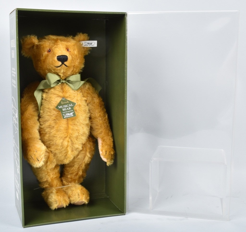 STEIFF HARRODS MUSICAL BEAR REPLICA 1920 NMIB (1 of 4)