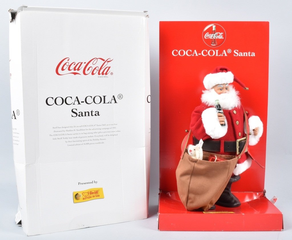 STEIFF COCA-COLA SANTA WITH BABY BEAR LTD ED (1 of 4)