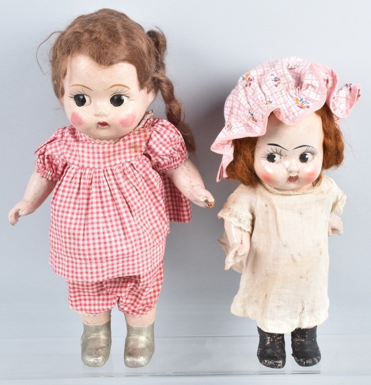 TWO COMPOSITION DOLLS (1 of 4)
