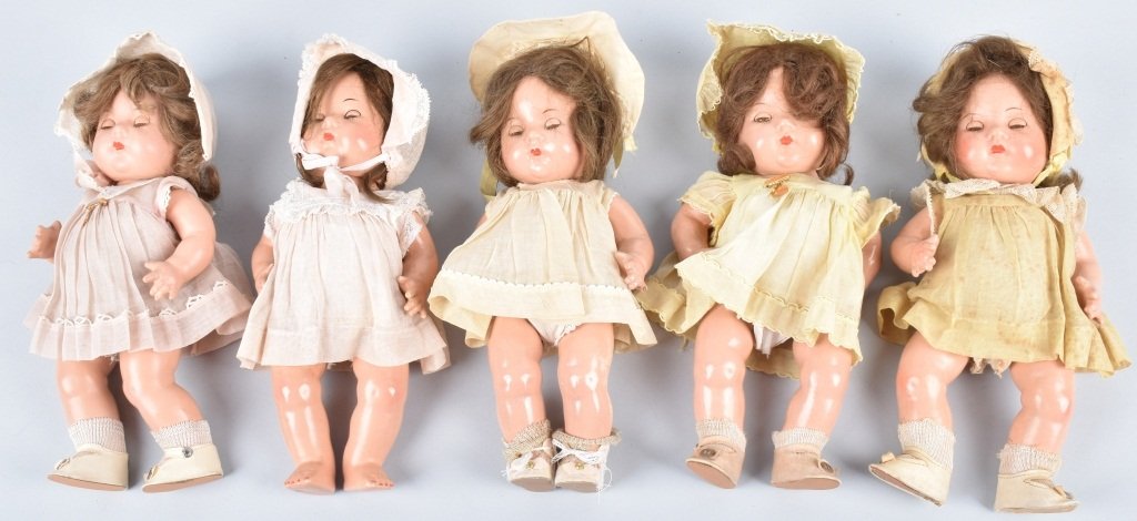 SET OF FIVE 10" DIONNE QUINTS BY MADAME ALEXANDER (1 of 10)