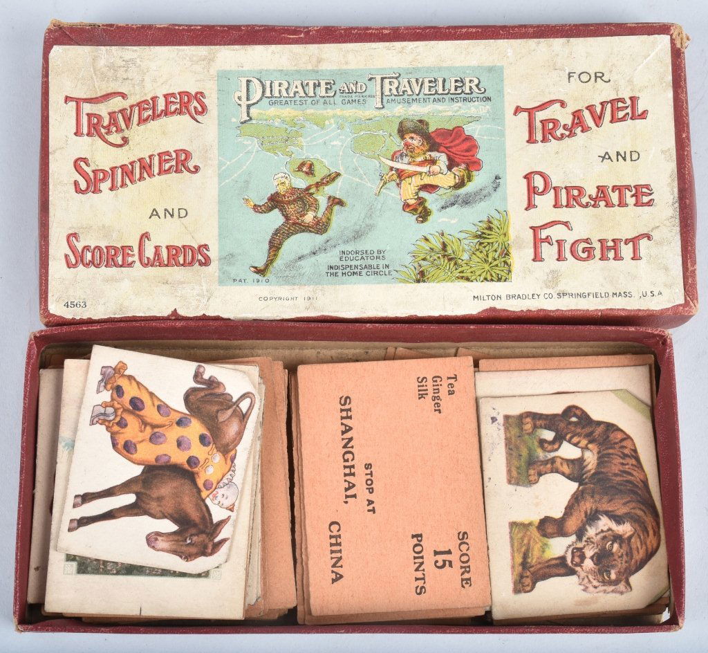 Milton Bradley PIRATE & TRAVELER GAME w/BOX (1 of 2)
