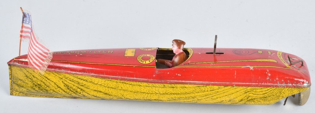LINDSTROM Tin Windup LINDSTROM FLYER SPEED BOAT (1 of 5)
